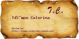 Tömpe Celerina névjegykártya